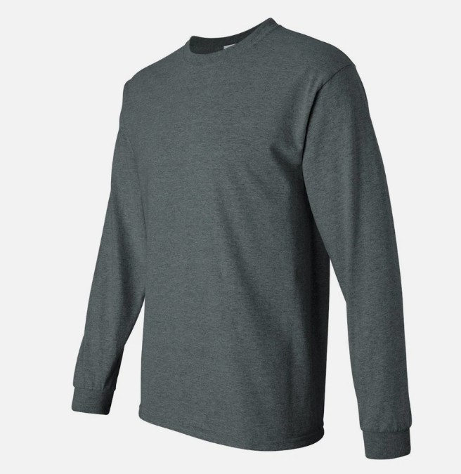 Gildan Ultra Cotton Long Sleeve T-Shirt Style G2400, Dark Heather (6 Pack)- 2XL gallery