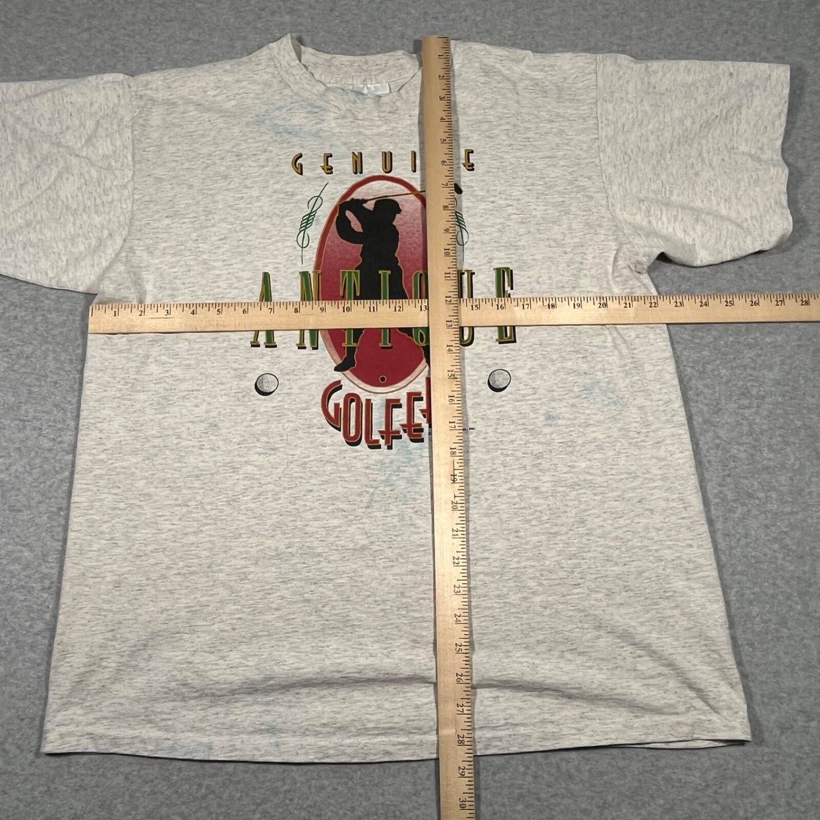 Vintage Golfer Shirt Adult Extra Large Gray Single Stitch Men 90s Antique Person gallery