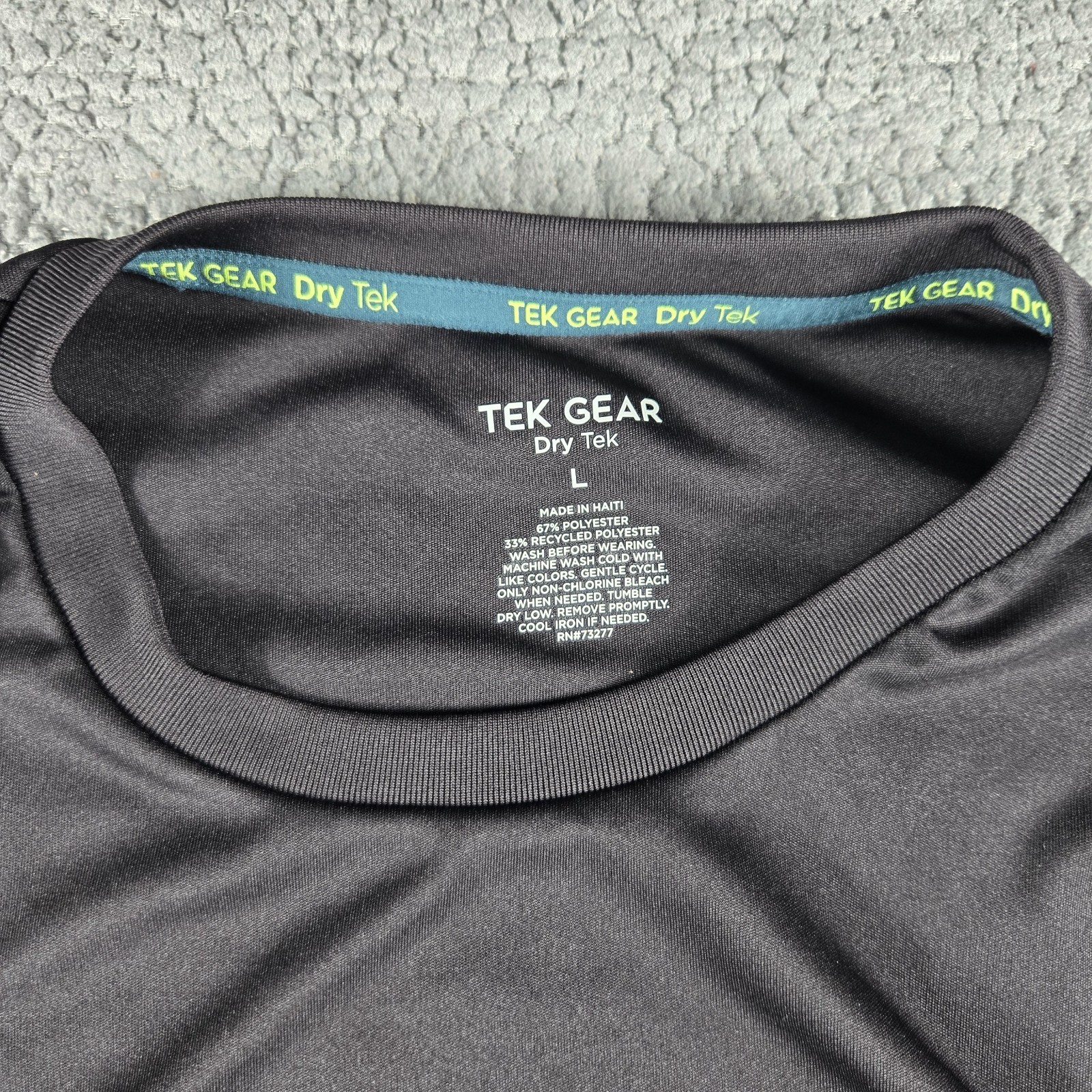 Tek Gear Shirt Men's Size L Black Sleeveless Activewear Dry Tek Round Neck gallery