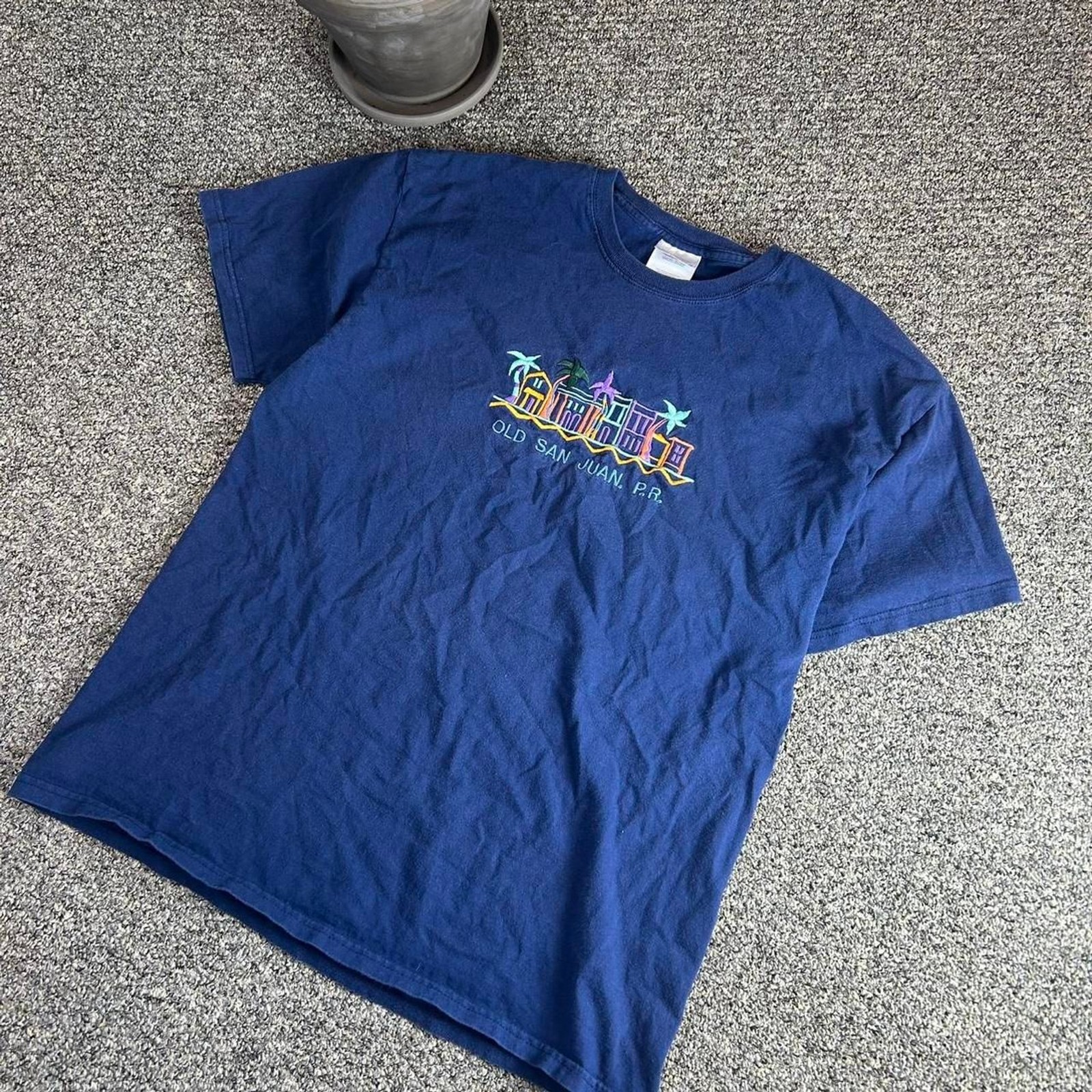 Unbranded Men's Blue and Navy T-shirt gallery