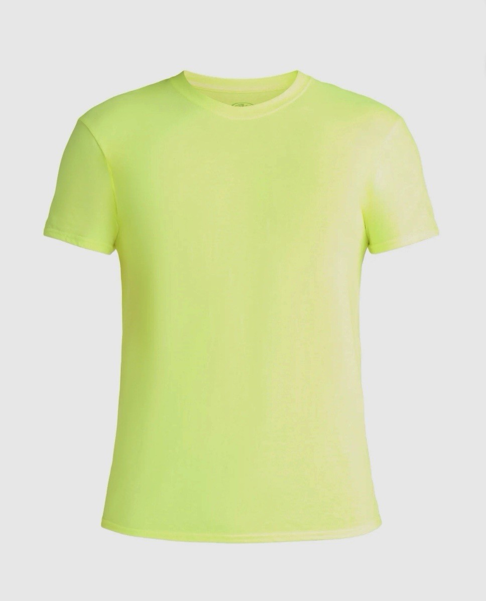 ATHLETIC WORKS Men’s 3XL (54-56) Cotton Active Tee Short Sleeve • Acid Yellow gallery