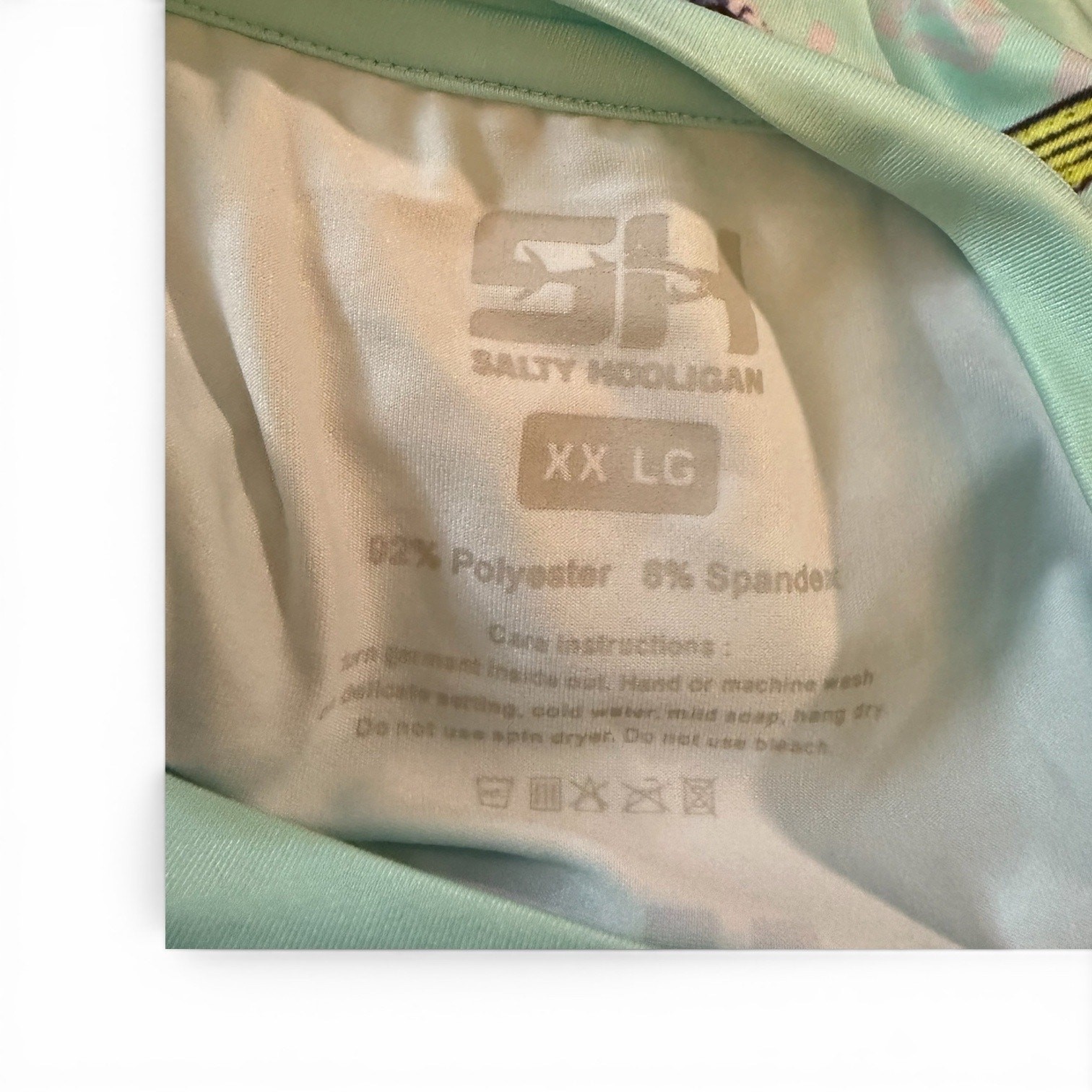 Salty Hooligan Fishing Performance Long Sleeve Shirt NWT Mint Green SizeXXL gallery