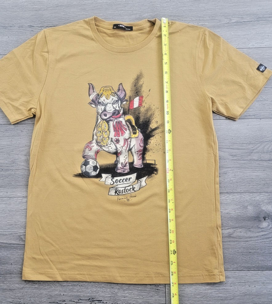 Peruvian Design Shirt Unisex Size M *** Pucara Bull Torito - Peruvian Cotton gallery