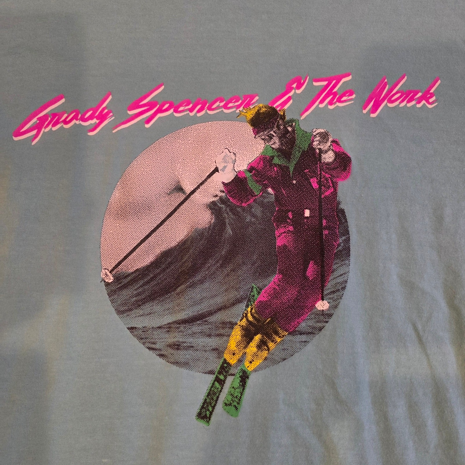 Grady Spencer & The Work Surf N Slopes Tour 2024 Band Tee Comfort Colors Blue M gallery