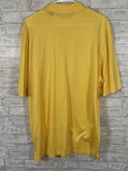 Bugatchi Uomo Yellow Koch Turtle Neck T-shirt w/ Logo Golf Size XL