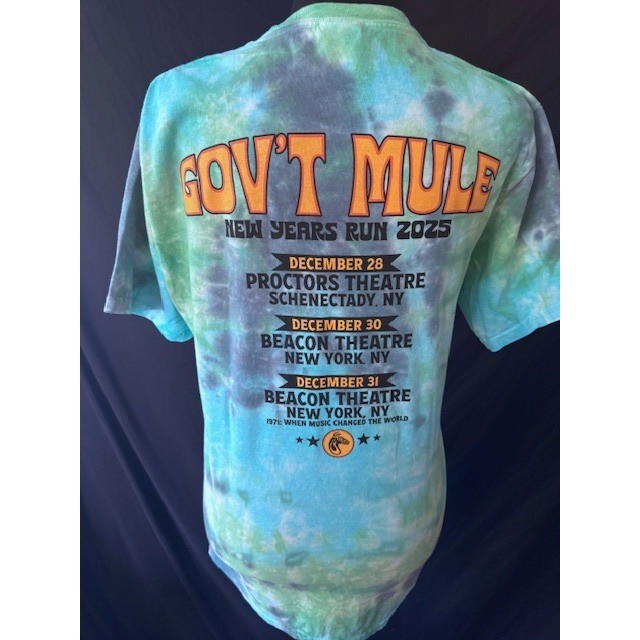 Gov't Mule New Years Run 2025 Tie Dye Concert T-Shirt Port & Company Small gallery