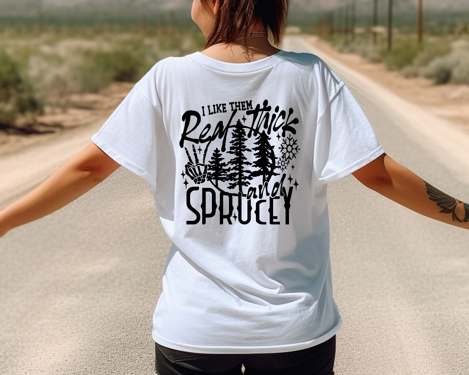 I Like Them Real Thick And Sprucey Shirt, Oversize Tee, Christmas Gift gallery