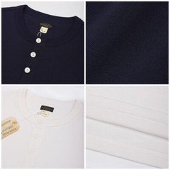 BOB DONG Fall Winter Basic Shirt Cotton Men’s Long Sleeve Henley Shirt Slim Top