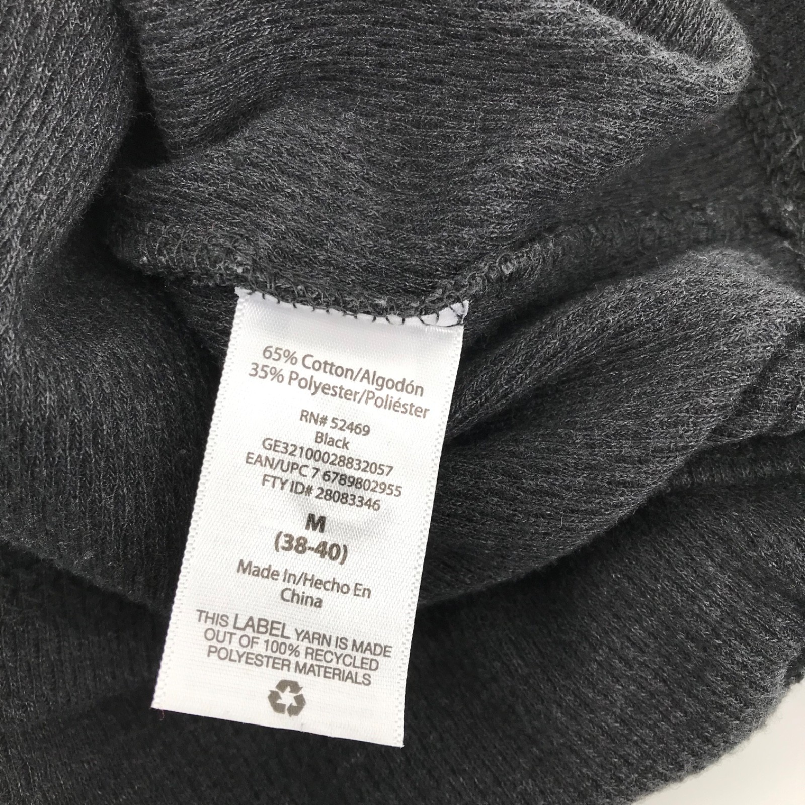 Thermal Henley Shirt Men Medium Black Waffle Knit 3 Button Collar Layer Pullover gallery