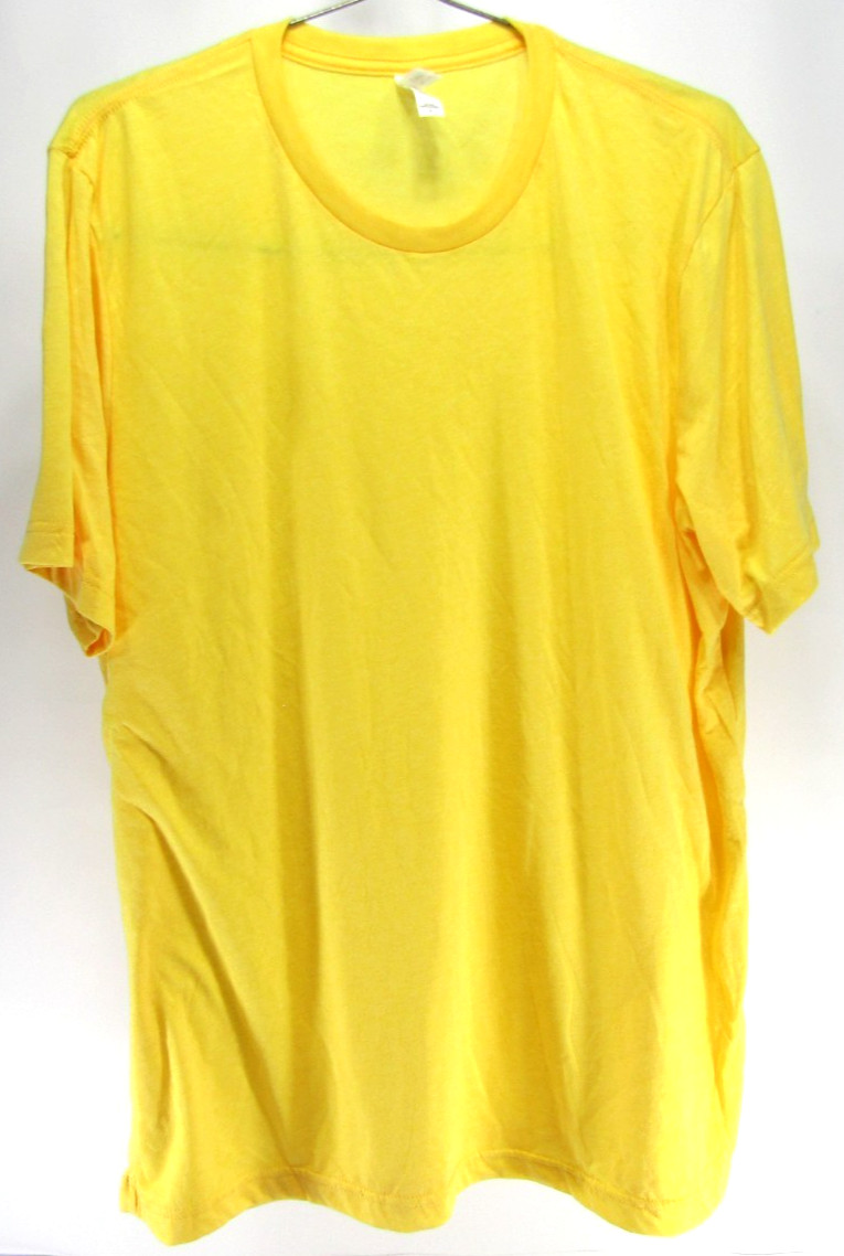 (Qty 12) Bella + Canvas XL Yellow/ Gold Short Sleeve T-Shirts – 50% Poly Blend