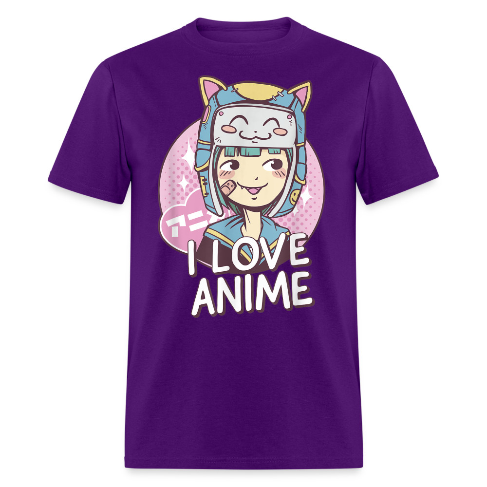 Cute Anime Girl Kawaii Style I Love Anime Quote Gift T-Shirt gallery