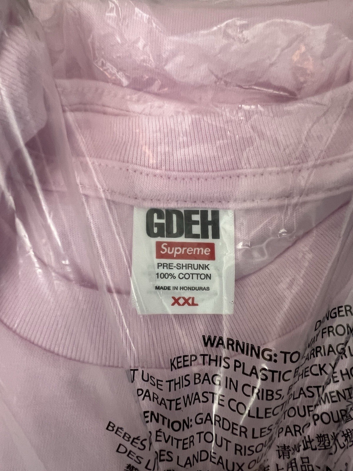 Supreme SS25 GOODENOUGH Device Graphic Logo Tee Light Pink Size XXL New IN HAND gallery