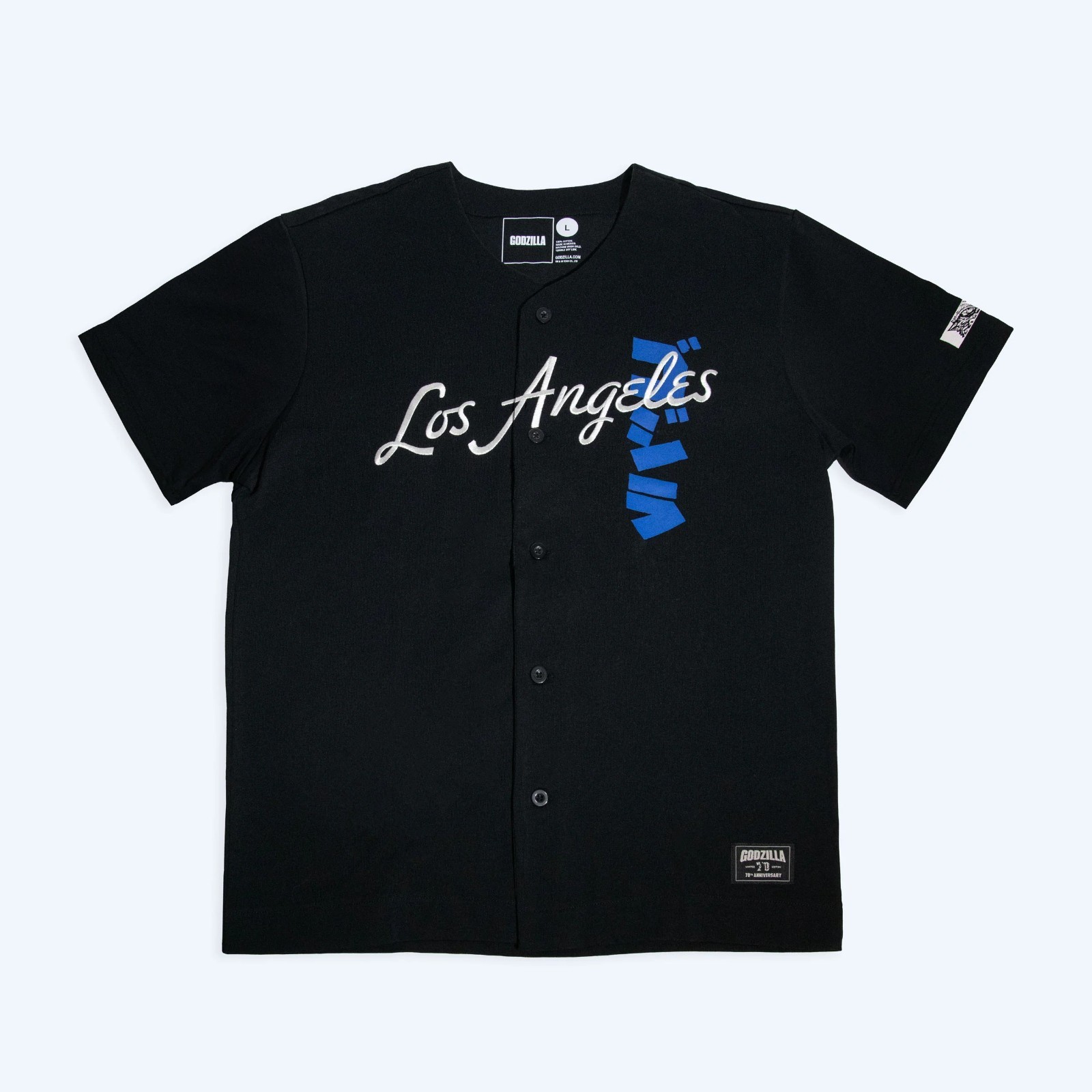 Godzilla 70th Anniversary Baseball Collection: Black Los Angeles Jersey, Medium gallery