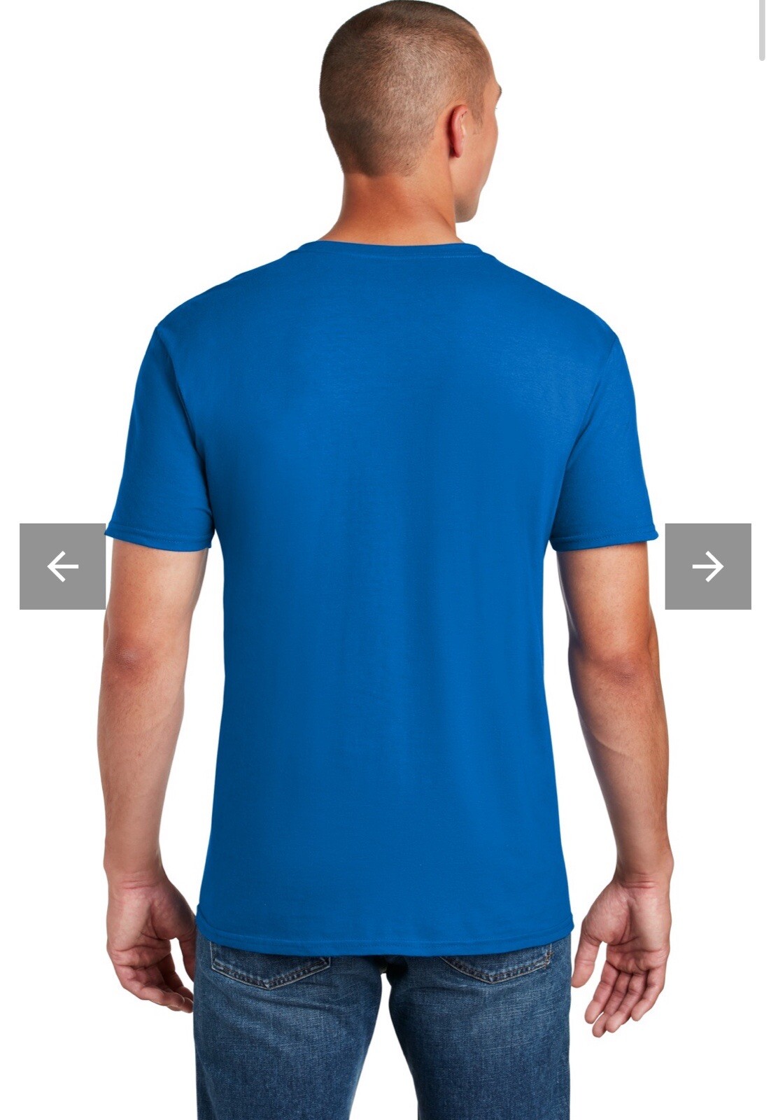 Gildan T-Shirt Men's Short Sleeve Soft Style G640 royal blue New Lot Of 2 SMALLS gallery