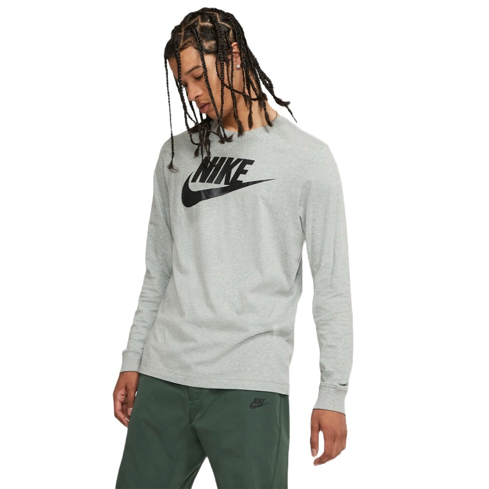 Nike Men's Long Sleeve Shirt Athletic Sportswear Swoosh Logo Sport Style T-Shirt gallery