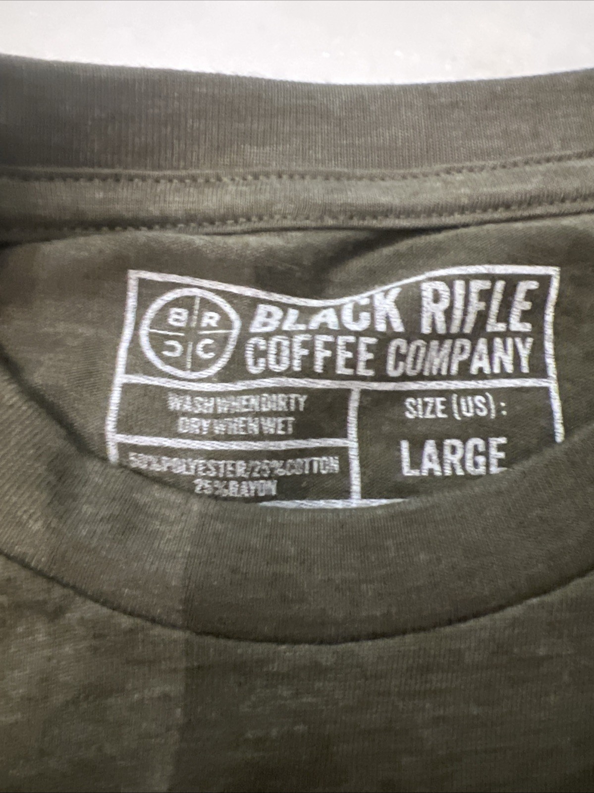 Black Rifle Coffee Company Coffee or Die T-Shirt Snake Military Green Size Large gallery