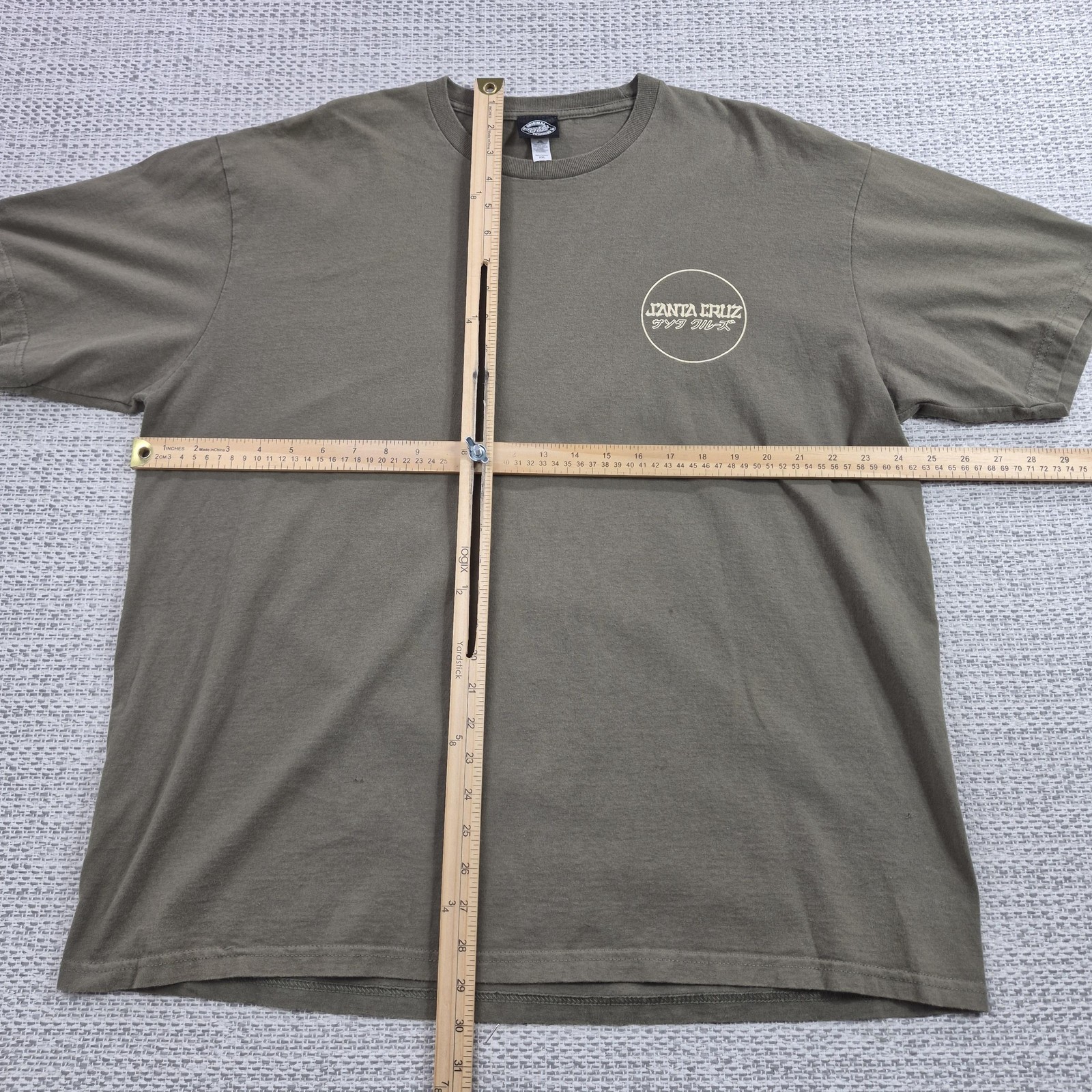 Santa Cruz Shirt Mens 2XL Green Screaming Hand Graphic Tee Skateboard Back Print gallery