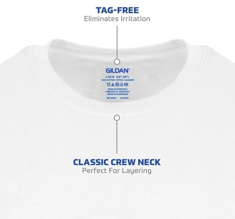 Gildan Men's Crew T-shirts, Multipack, Style G1100, White 6-Pack ( Select Size) gallery