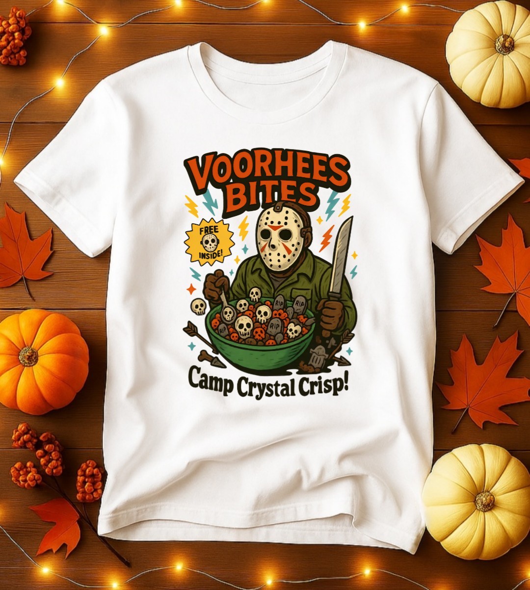 Cereal Killer Shirt -Horror Movie Villains Graphic Tee -Halloween Adult Humor gallery