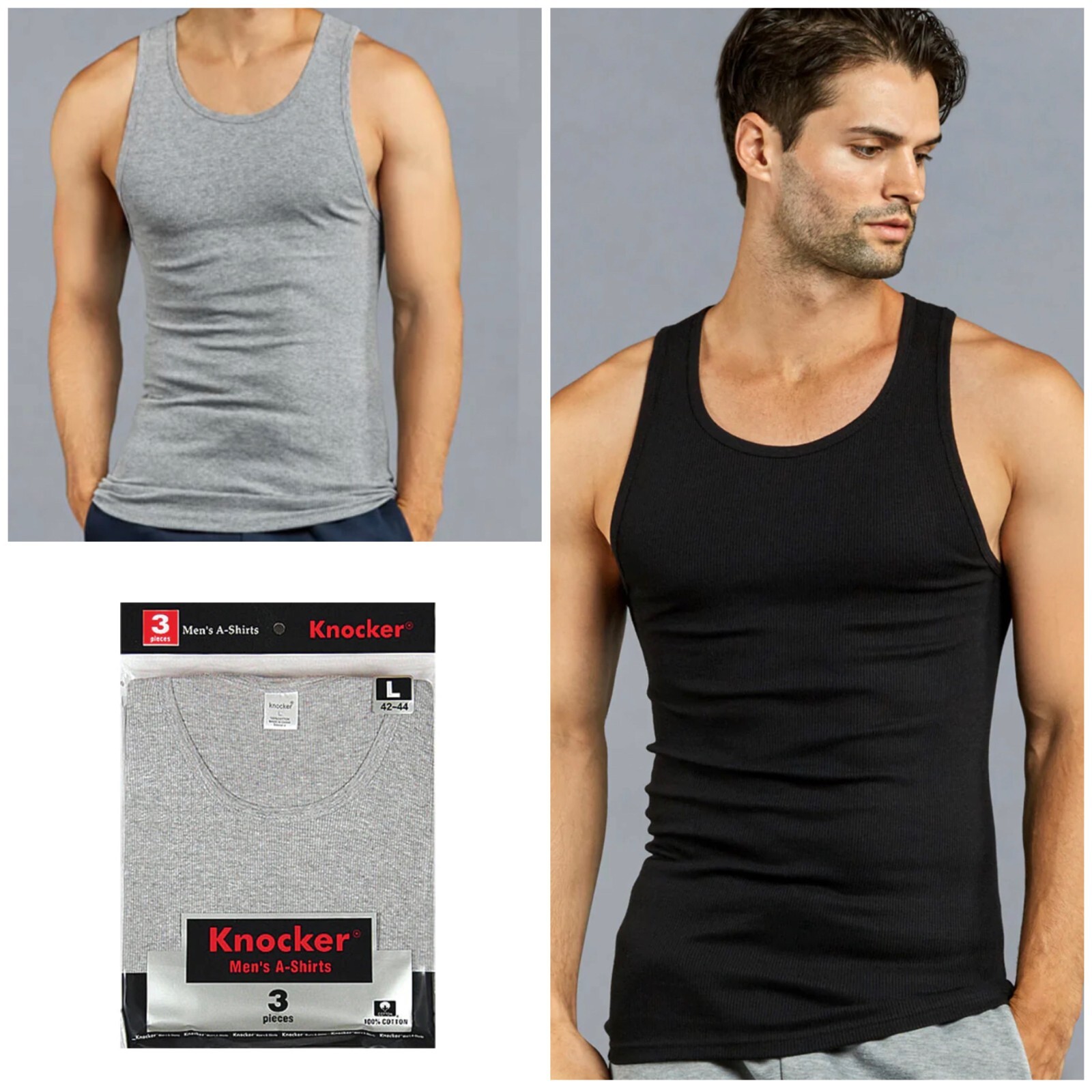 LOT 12 Packs Men 100% Cotton Ribbed Tank top A-Shirt Wife Beater Undershirt Lot