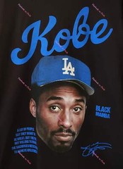 Kobe Blue Dodgers Hat Graphic T-Shirt