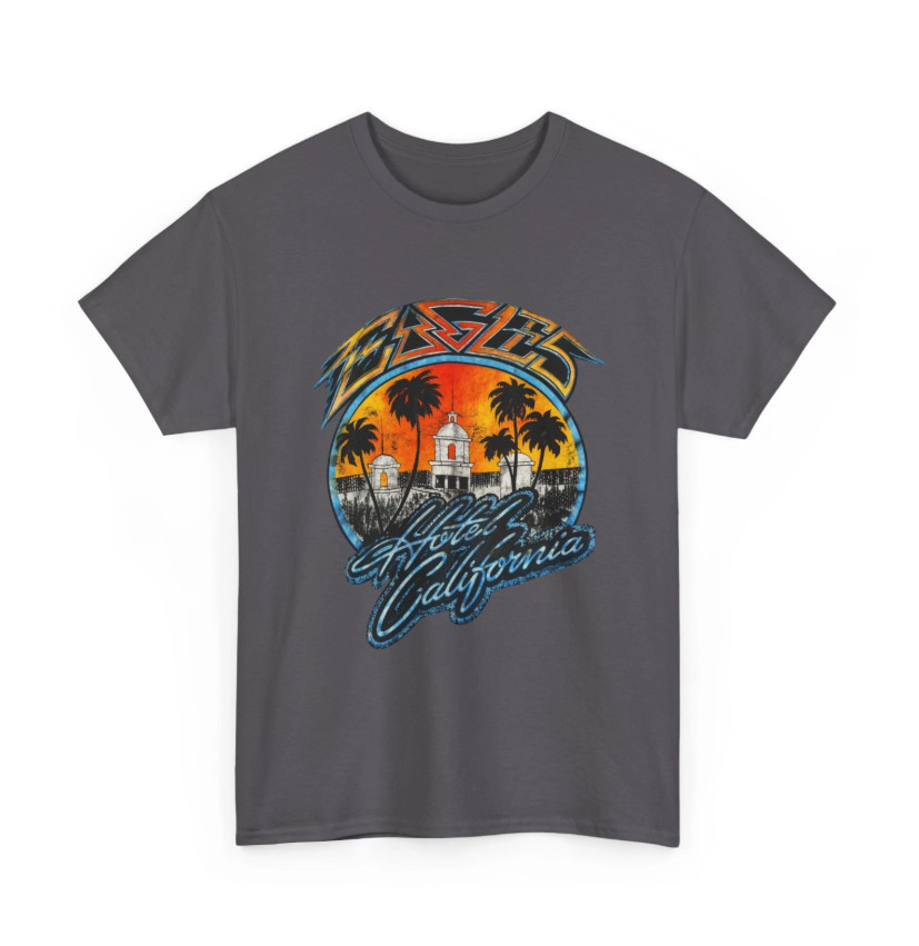 Vintage 80s Hotel California Y2k Eagles T-Shirt Rock Band T-Shirt gallery