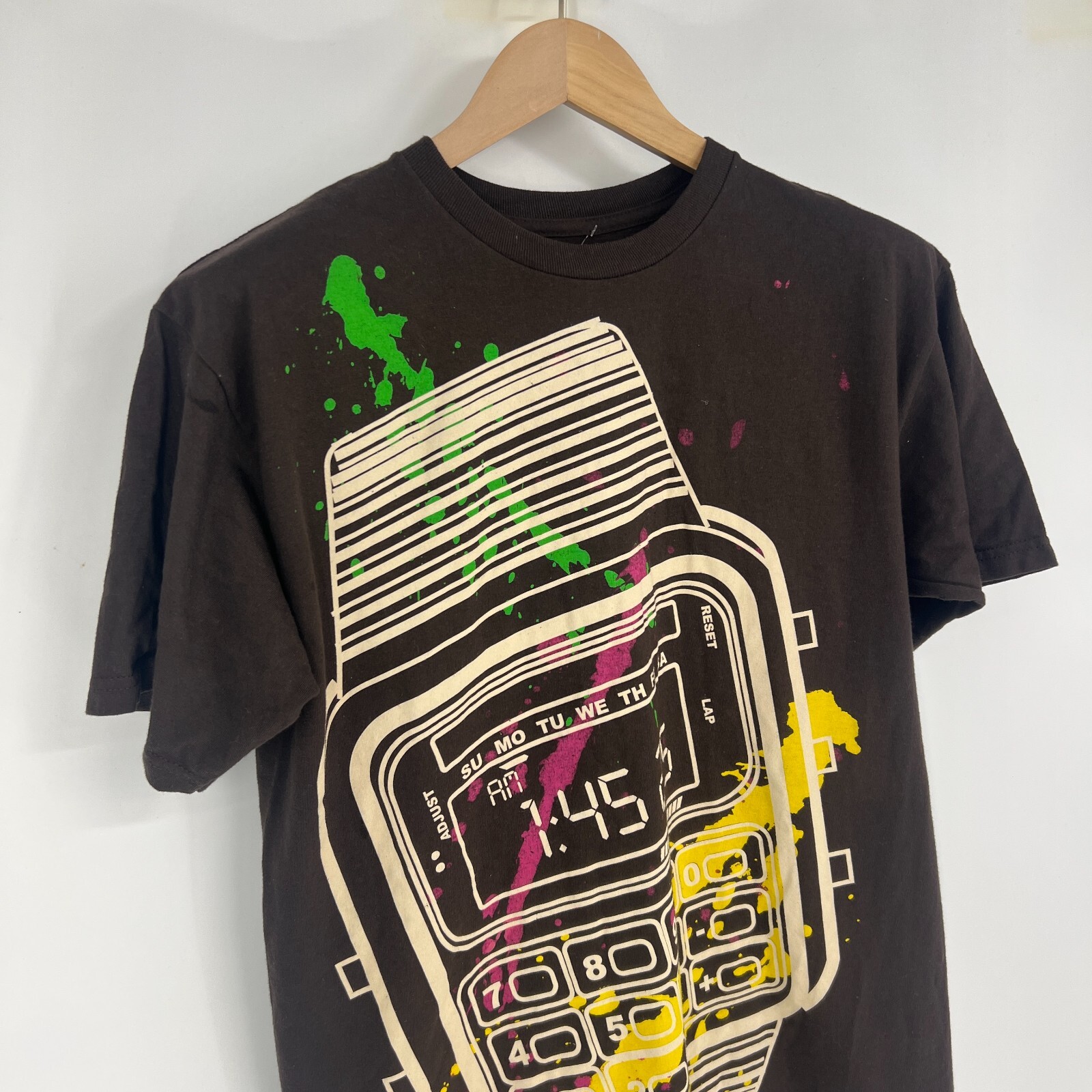 Vintage Y2K Five Crown Crewneck T-Shirt Mens Size M Brown Retro Watch Graphic gallery