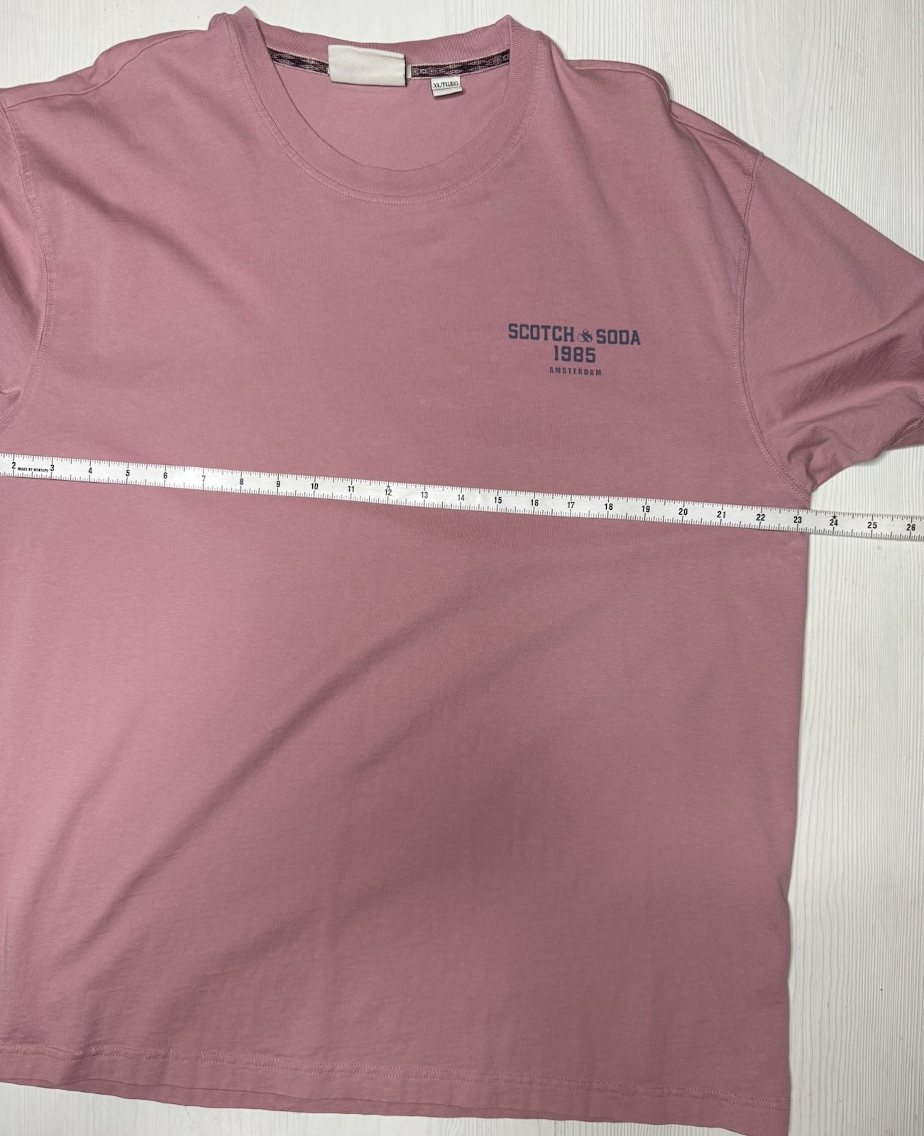 Scotch & Soda Amsterdam Men’s PINK Crown 1985 T-Shirt SZ XL Casual Preppy Punk gallery