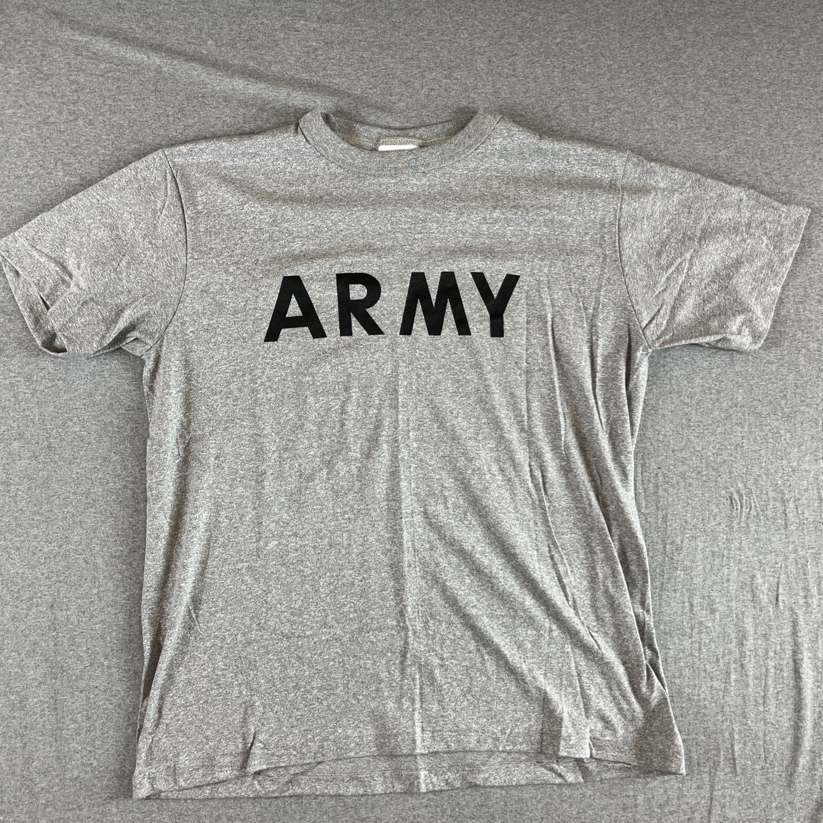 Vtg Single Stitch Army Shirt Men L Gray 80s 90s Military USGI PFU NOS Uniform gallery