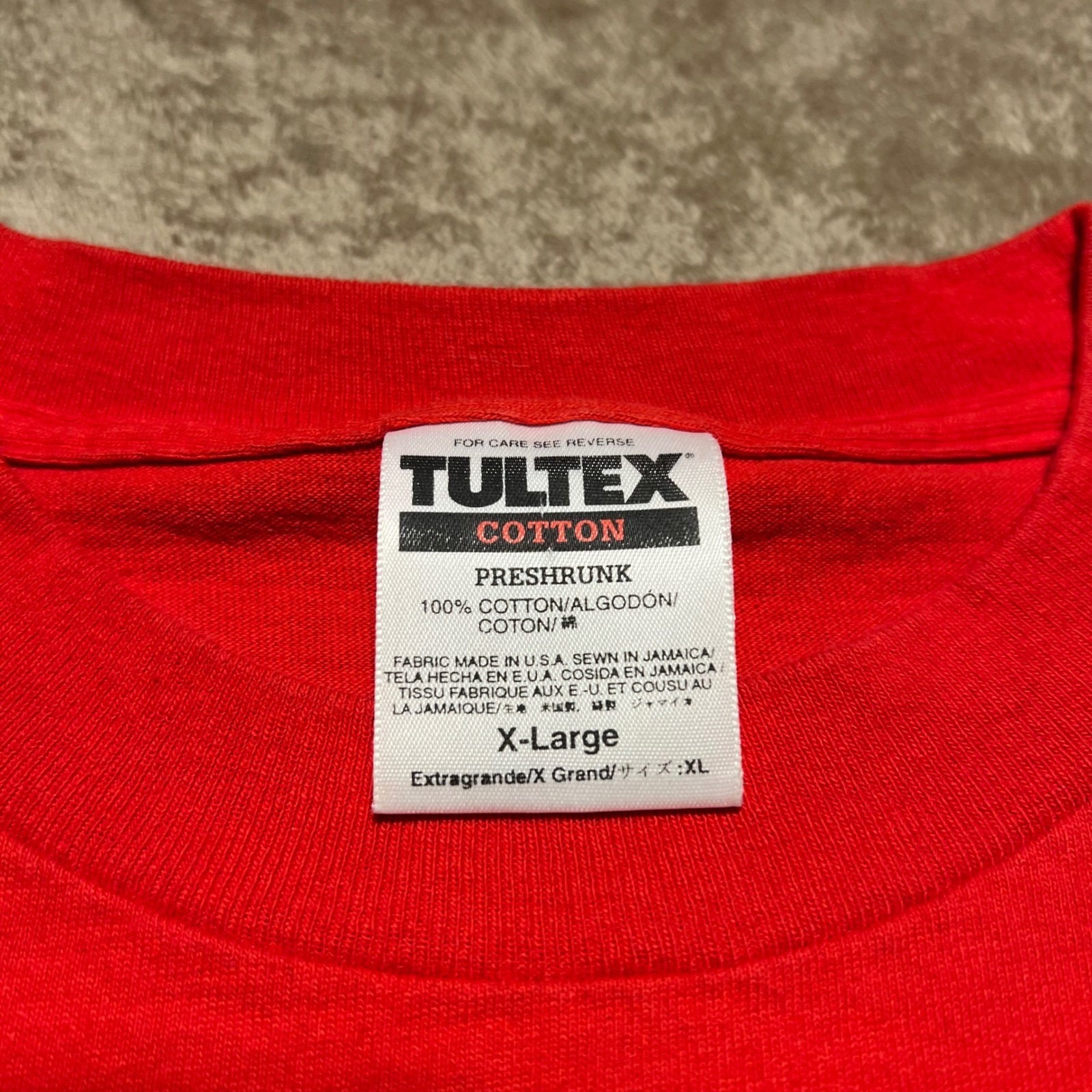 Vintage 90s America T Shirt Mens XL Red Patriotic USA Flag Graphic Tultex Tee gallery