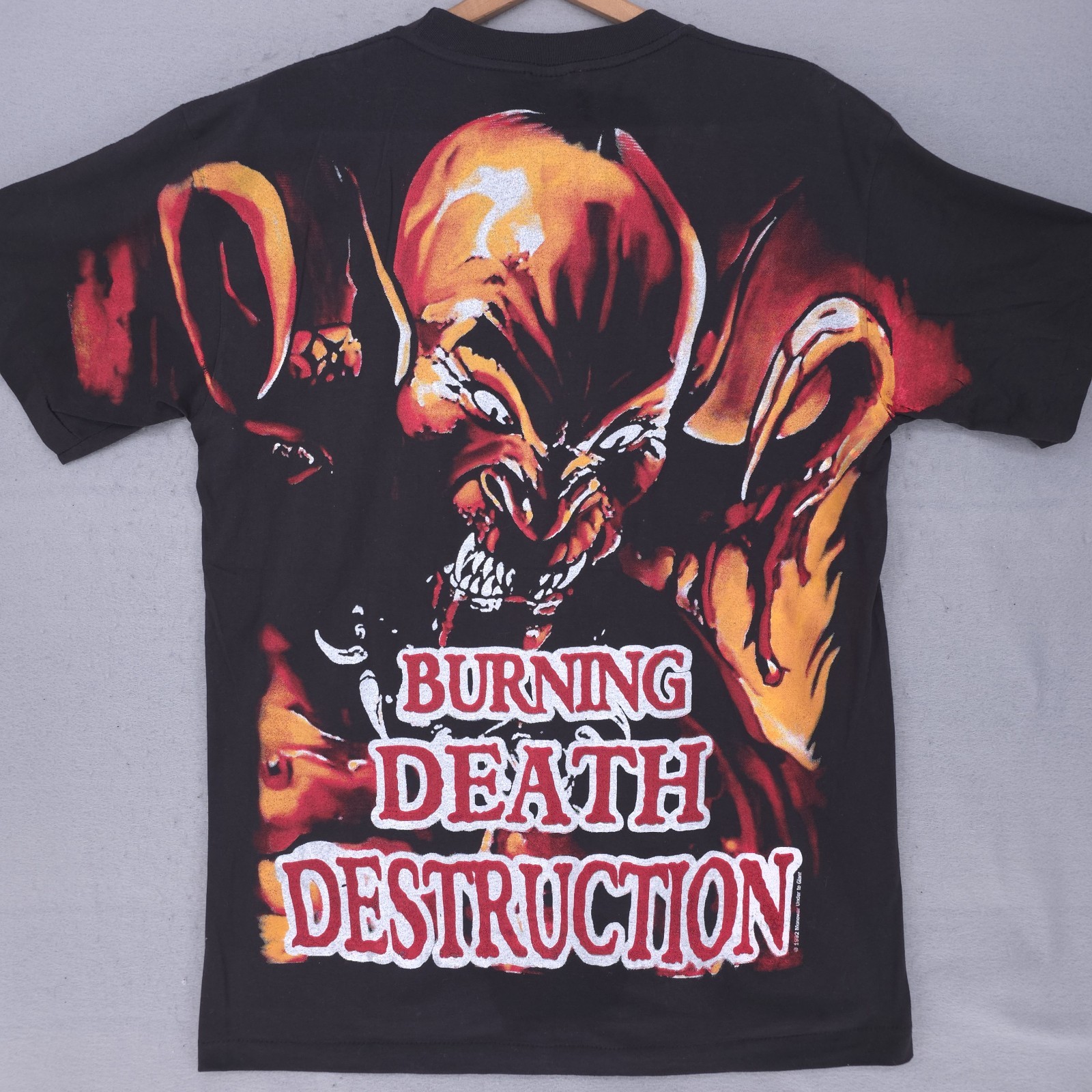 Vintage Manowar Hell On Stage Shirt Mens XL REPRINT AOP All Over Print Band 90s gallery