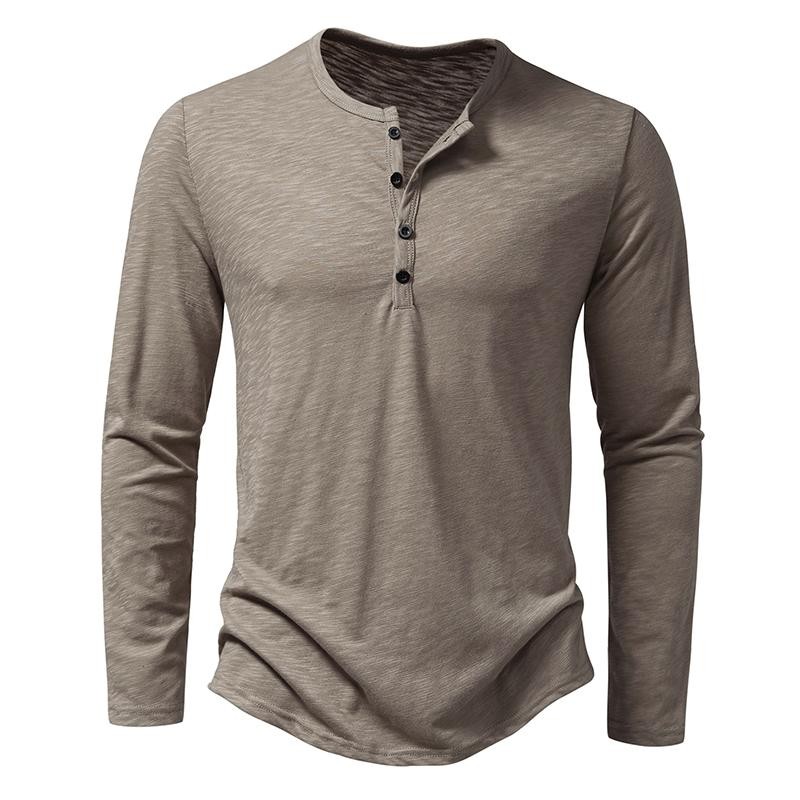 Camisa De Manga Larga Moda Lujo Camiseta Elegante Algodón Cuello V Para Hombres gallery