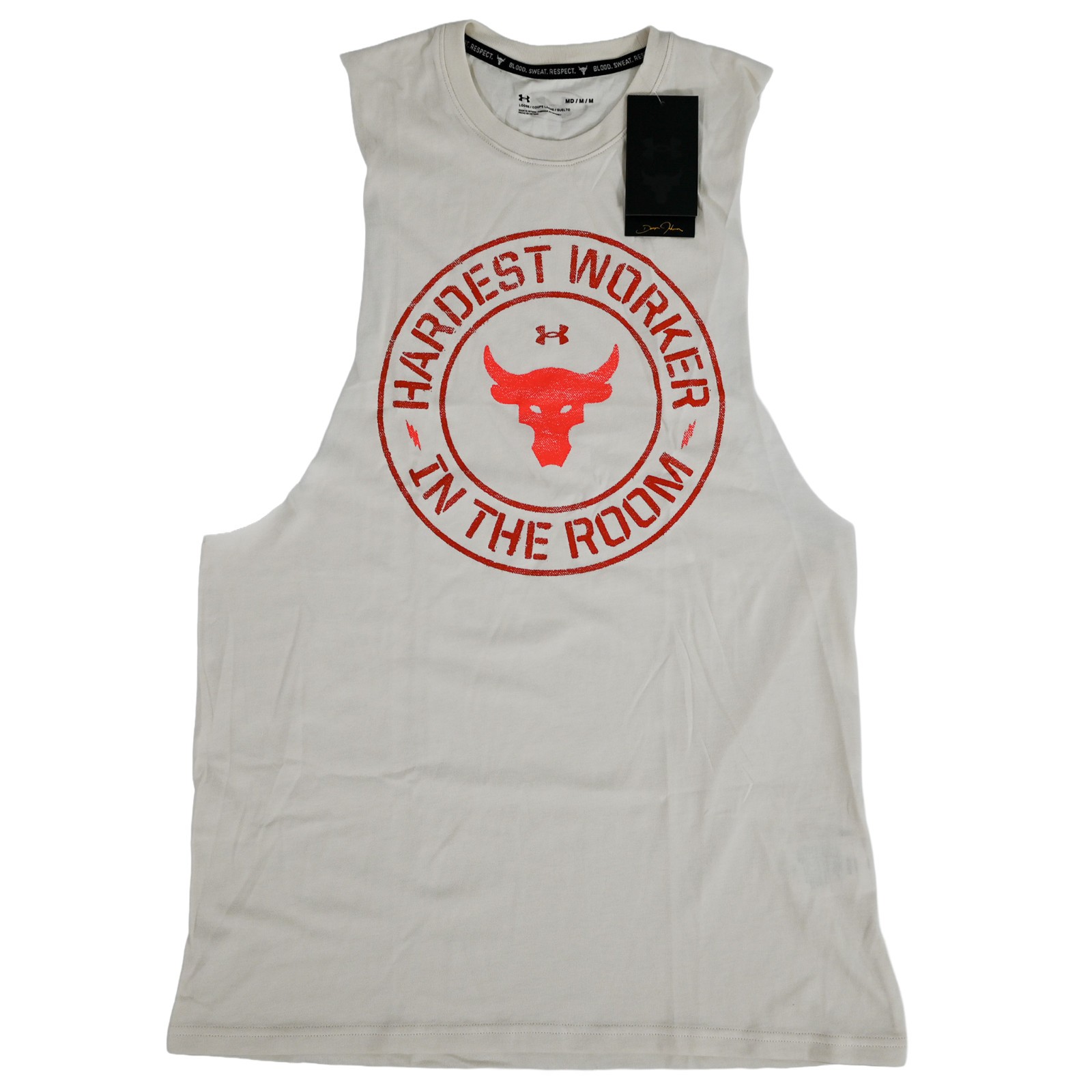 Under Armour Men's Medium UA Project Rock Hardest Worker Tank Top - Brand New gallery