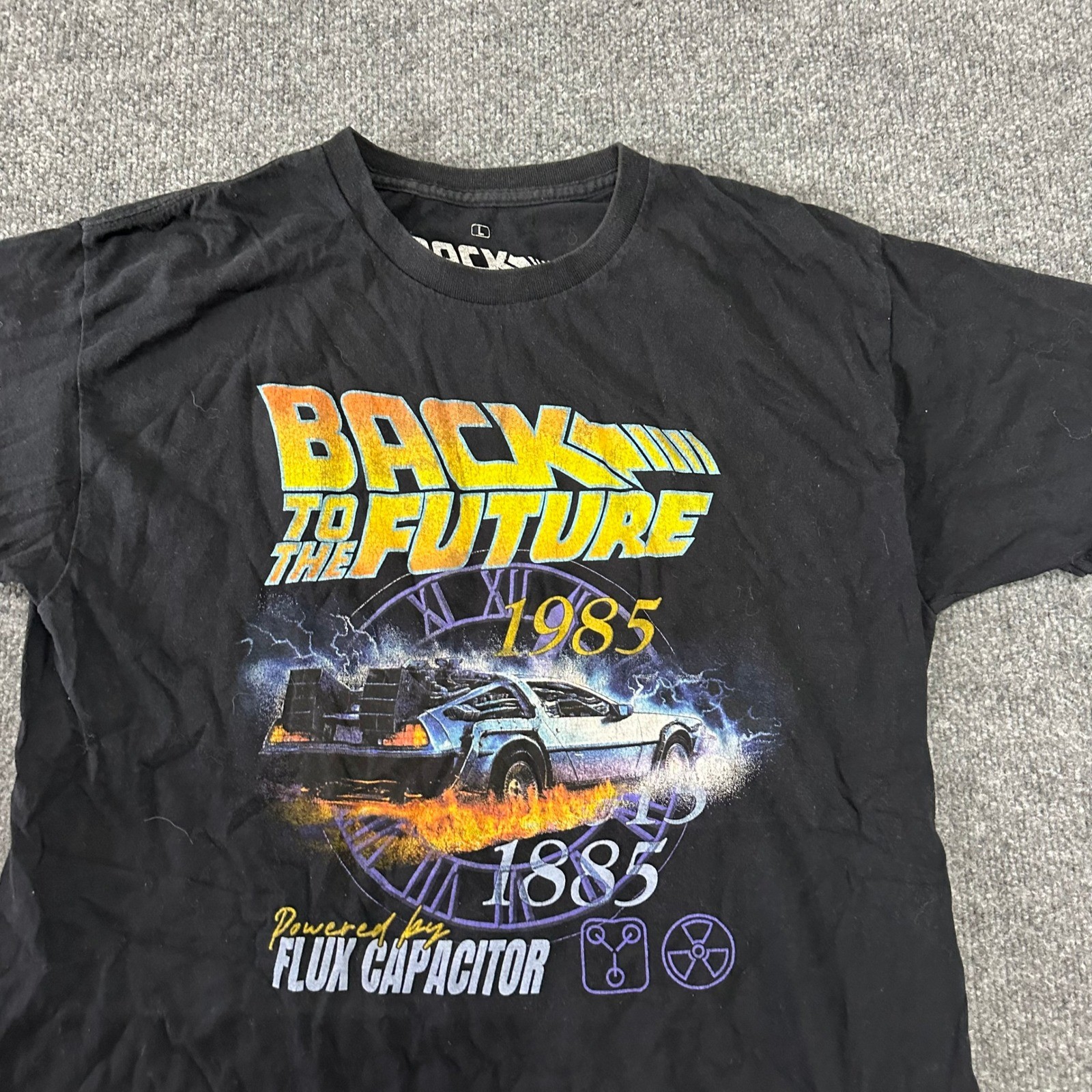 Ripple Junction T-Shirt Mens Size L Black Back to the Future Movie Graphic Tee gallery
