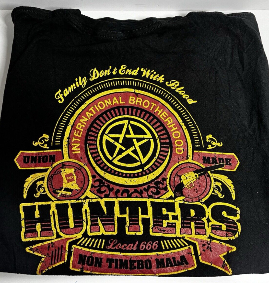 teeVillains XL Black Men's T-Shirt Hunters Local 666 Union Silkscreen gallery