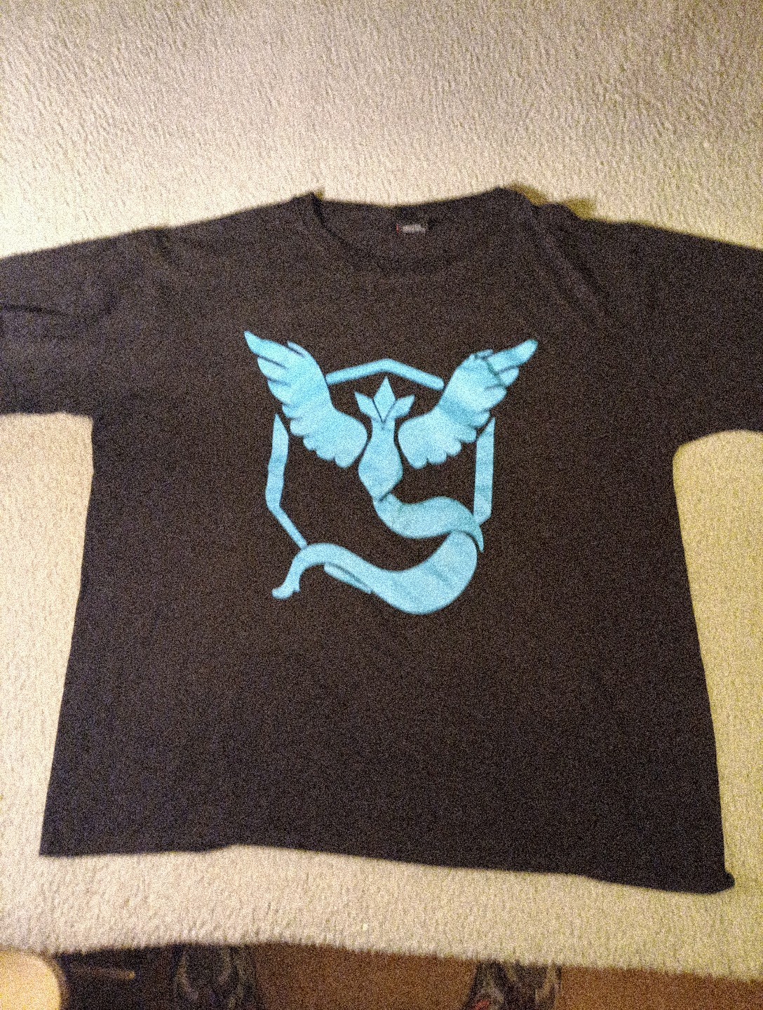 Alstyle Apparel Mens Pokemon Go Team Mystic Black Pure Cotton T-Shirt Size 2XL