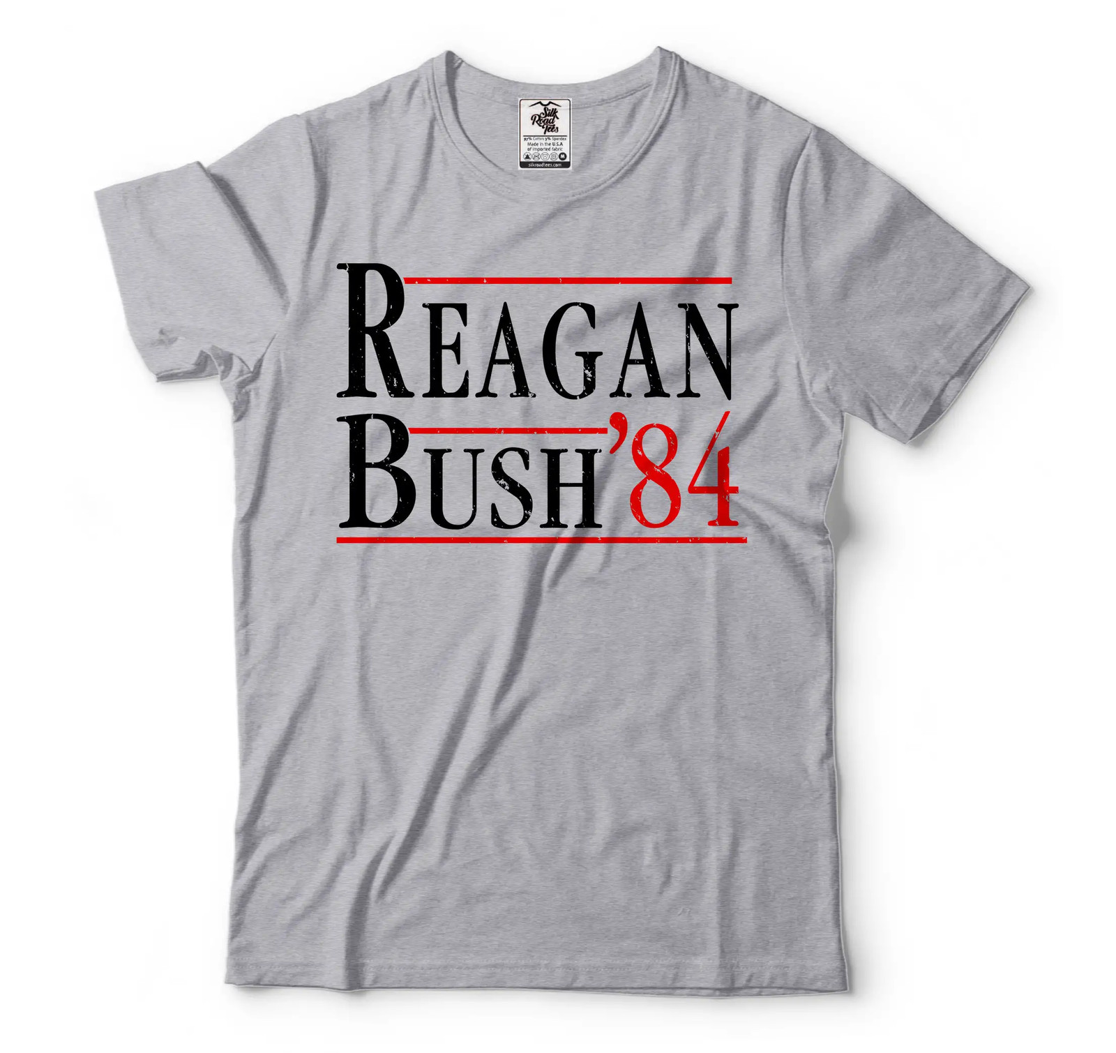 Reagan Bush '84 Election T-Shirt Political Patriotic Republican 4th Of July Tees gallery