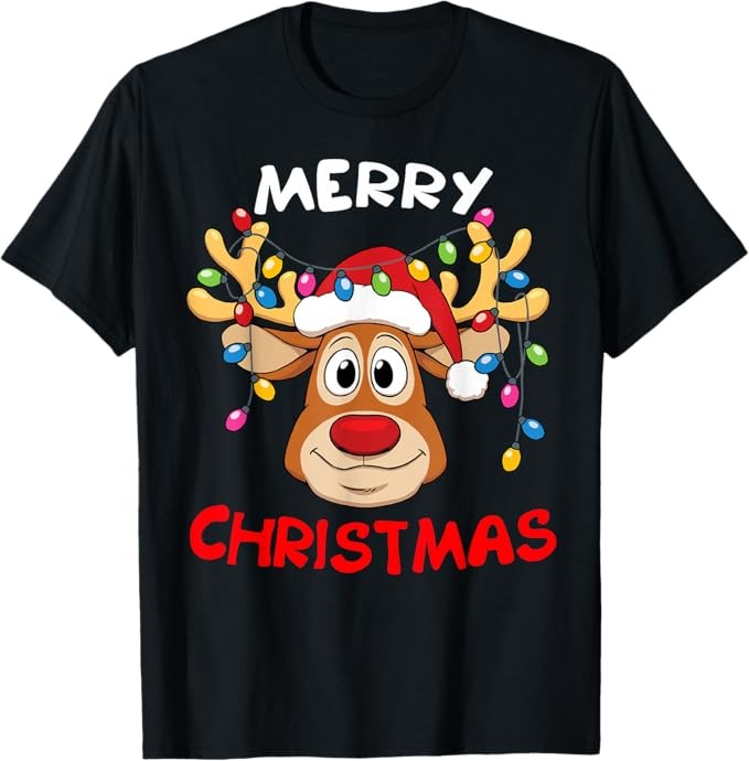 Merry Christmas Reindeer Xmas Family Men Women T-Shirt gallery