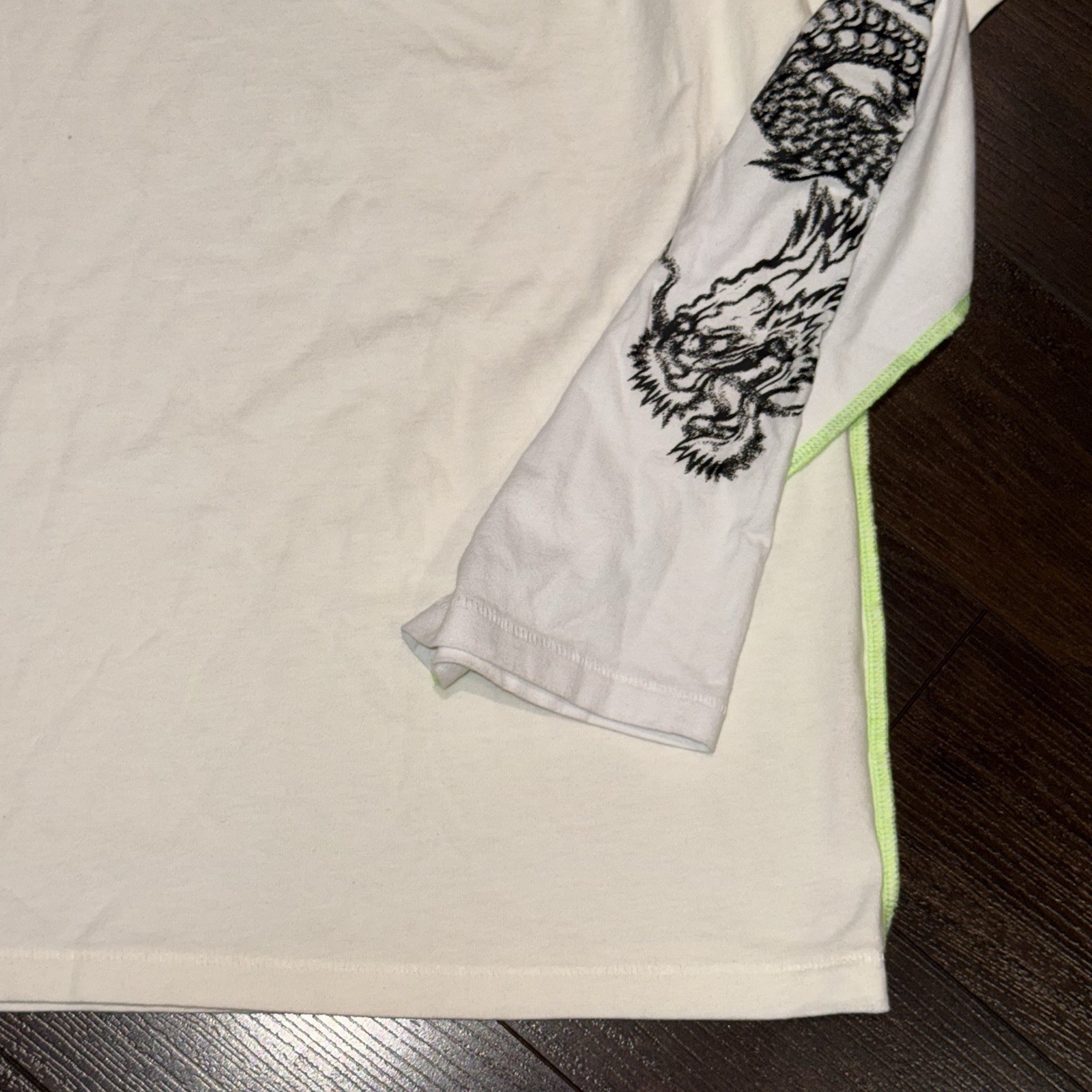 NWT! Heron Preston H2 x H&M UNITY Oversized Long Sleeve Shirt M Flames Dragon gallery