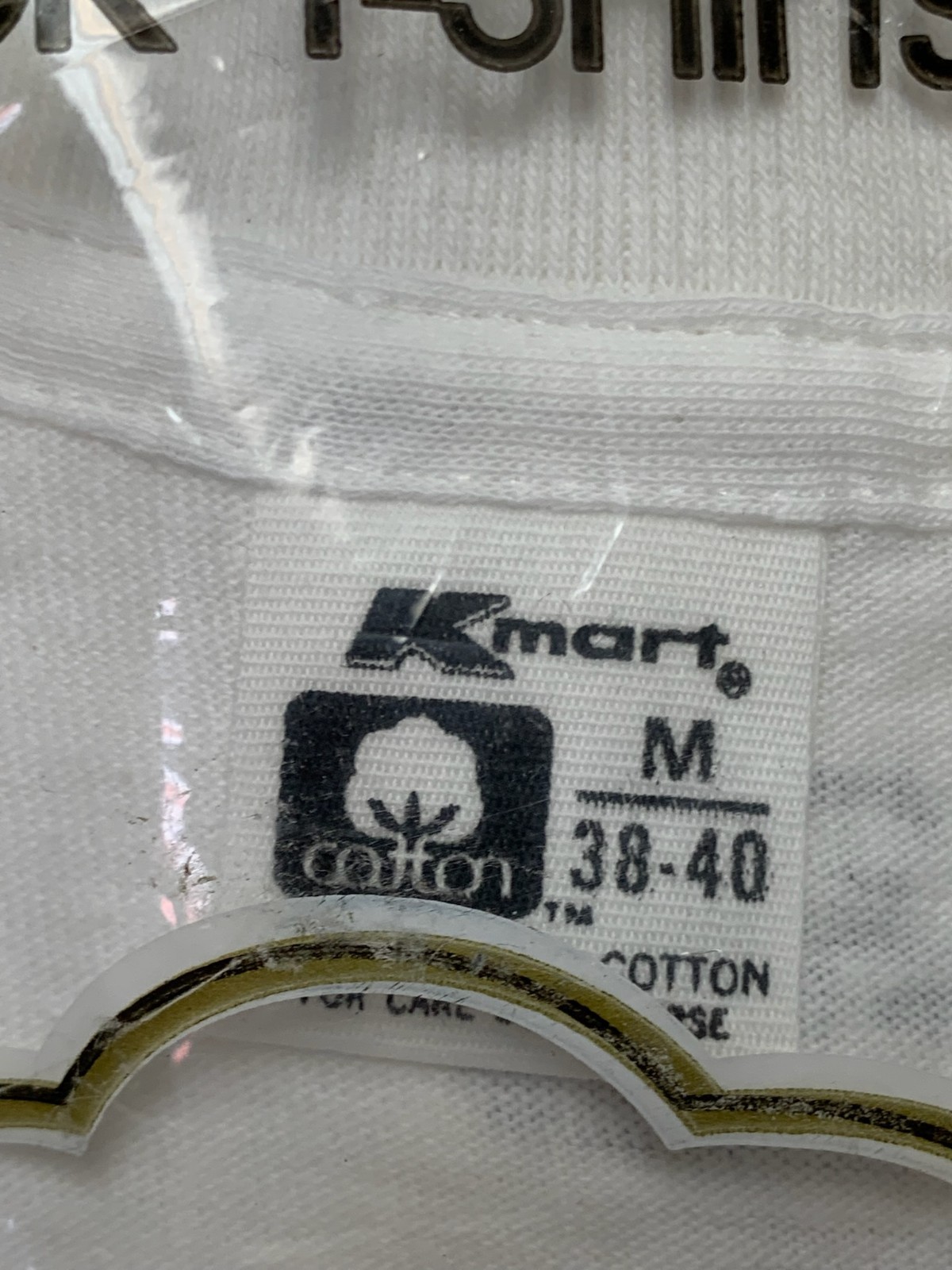 Vintage 3 Pack Kmart Brand Men's V-Neck White T-Shirts 100% Combed Cotton Size M gallery