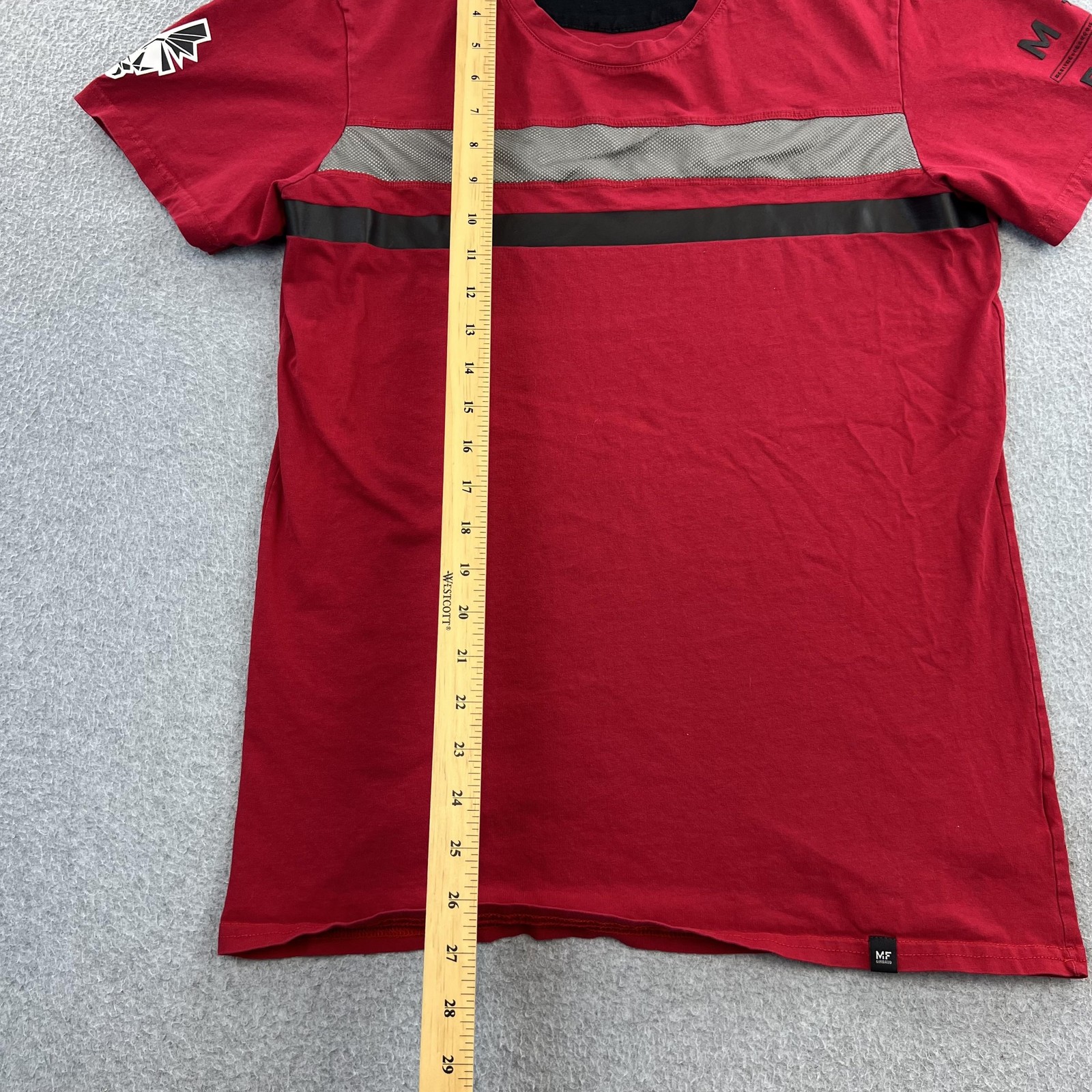 Marithe Francois Girbaud Shirt Mens Medium Red Stripe Graphic Short Sleeve gallery
