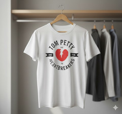 Tom Petty And The Heartbreakers Since 1976 Logo White T-Shirt – T059