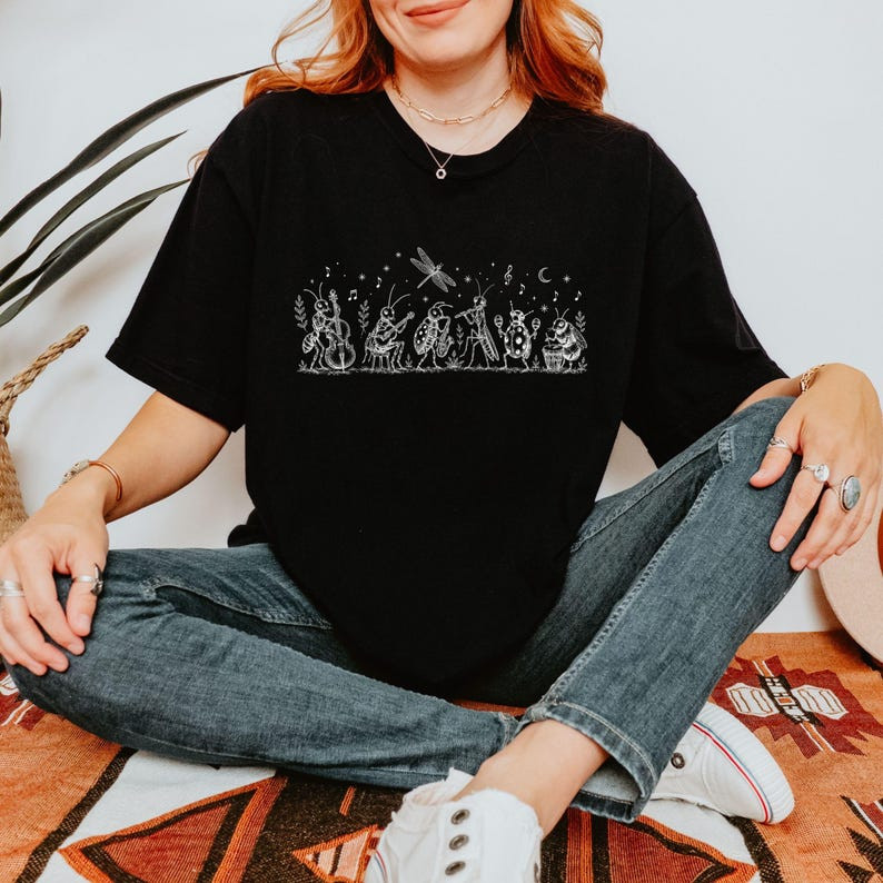 NK Divide Indie Folk T-Shirt, Vintage Insect Music Graphic Tee gallery