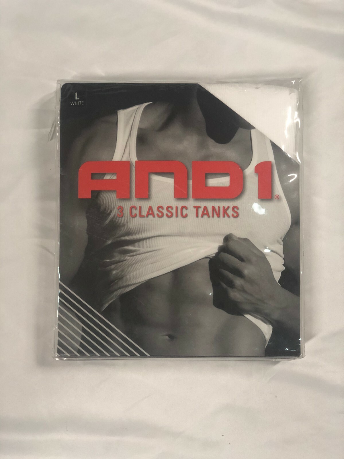 New AND1 Men's 3 Pack Classic Ribbed Tanks A Shirts, White, Size LARGE Only gallery