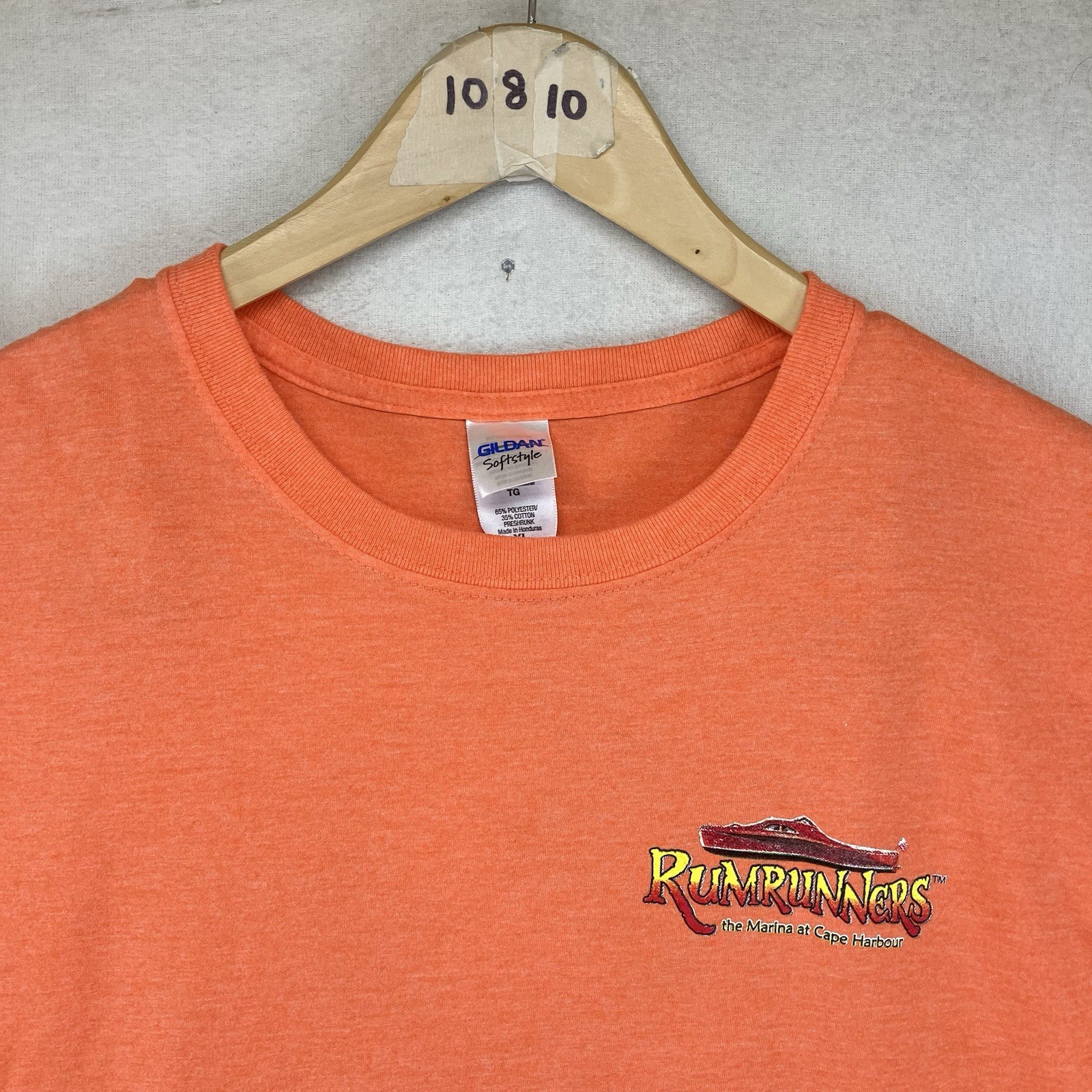 Rumrunners Cape Coral T Shirt Mens XL Colorful Heather Orange Scenic Canal Views gallery