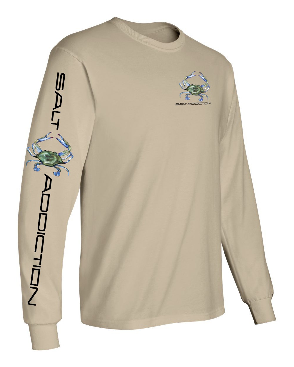 Salt Addiction Saltwater Blue Crab Fishing Long Sleeve T Shirt Cotton gallery