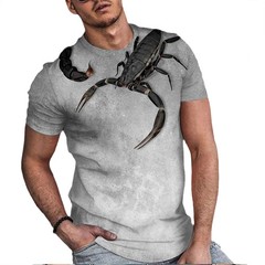 Men’s Scorpion 3D Print Oversized Short Sleeve Streetwear T-Shirt