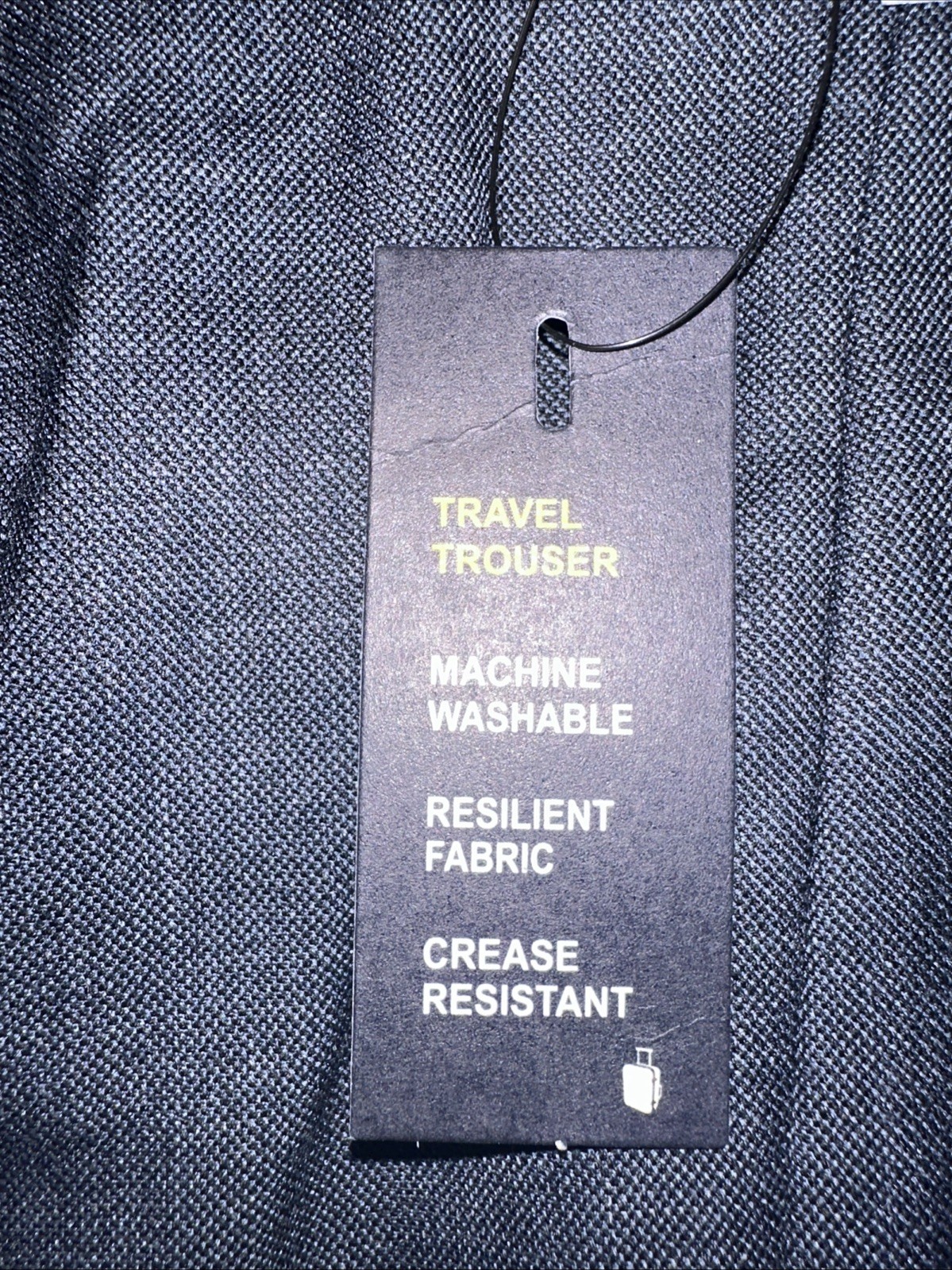 NWT Stafford Men’s 42 x 30 Classic Fit Flat Front Blue Travel Trouser Pants $70 gallery