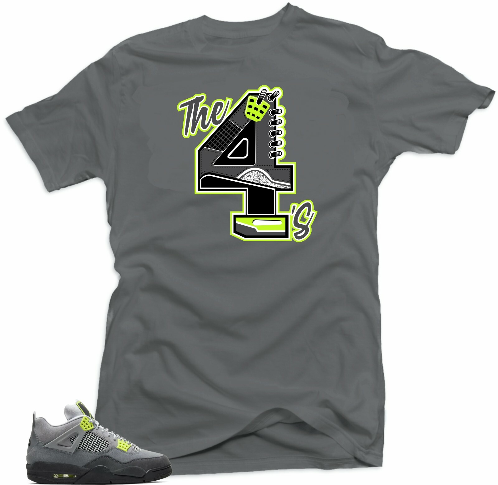 Jordan Retro 4 Neon Match Shirts - The 4's Tees gallery