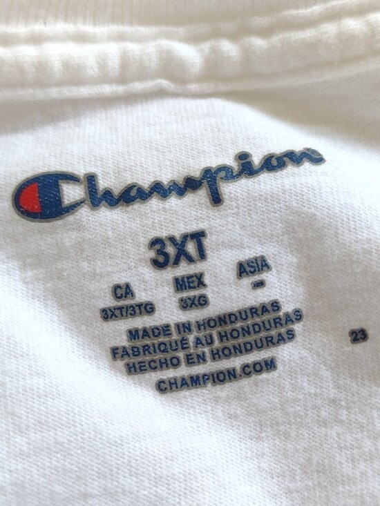Champion Men's T-Shirt 3XLT Tall White Logo gallery